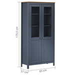 Hoge Kast Hill 85X37X170,5 Cm Massief Grenenhout
