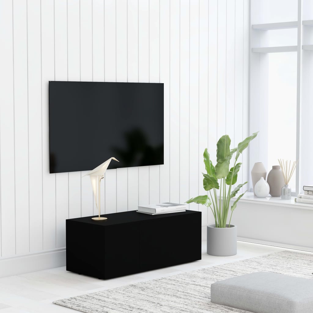 Tv-Meubel 80X34X30 Cm Bewerkt Hout