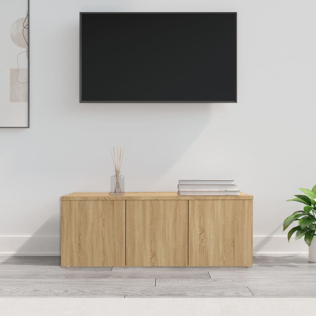 Tv-Meubel 80X34X30 Cm Bewerkt Hout
