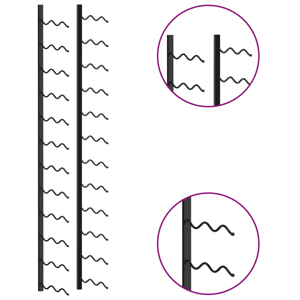 Wijnrek Voor 24 Flessen Wandmontage Ijzer