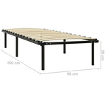 Bedframe Metaal Zwart