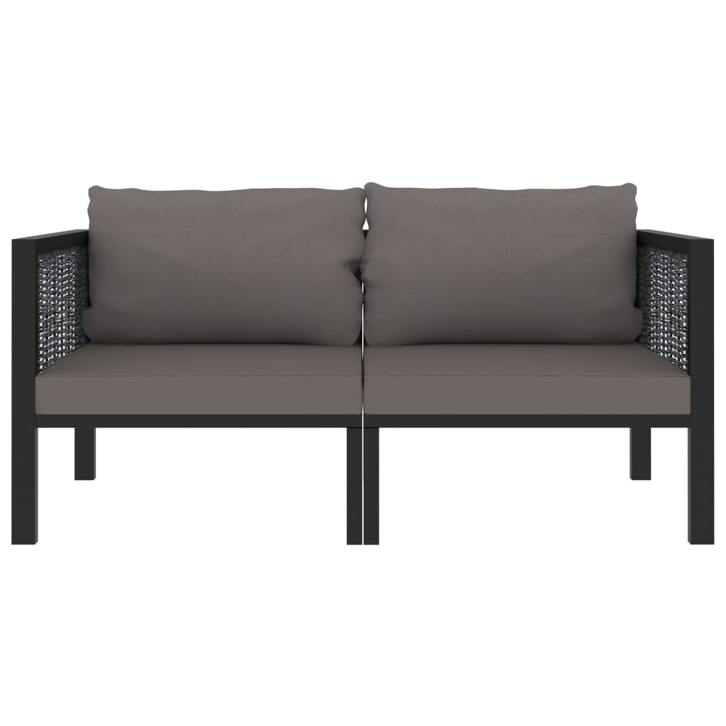 Met Kussens Poly Rattan Antraciet