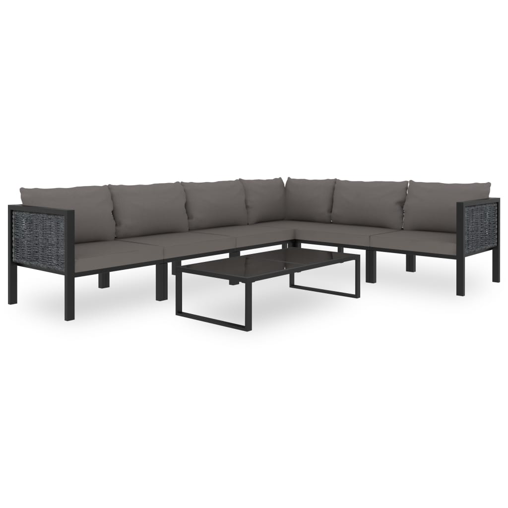 Met Kussens Poly Rattan Antraciet