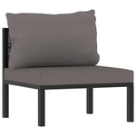 9-Delige Loungeset Met Kussens Poly Rattan Antraciet