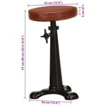 Barkrukken 2 St Echt Leer En Gietijzer Bruin