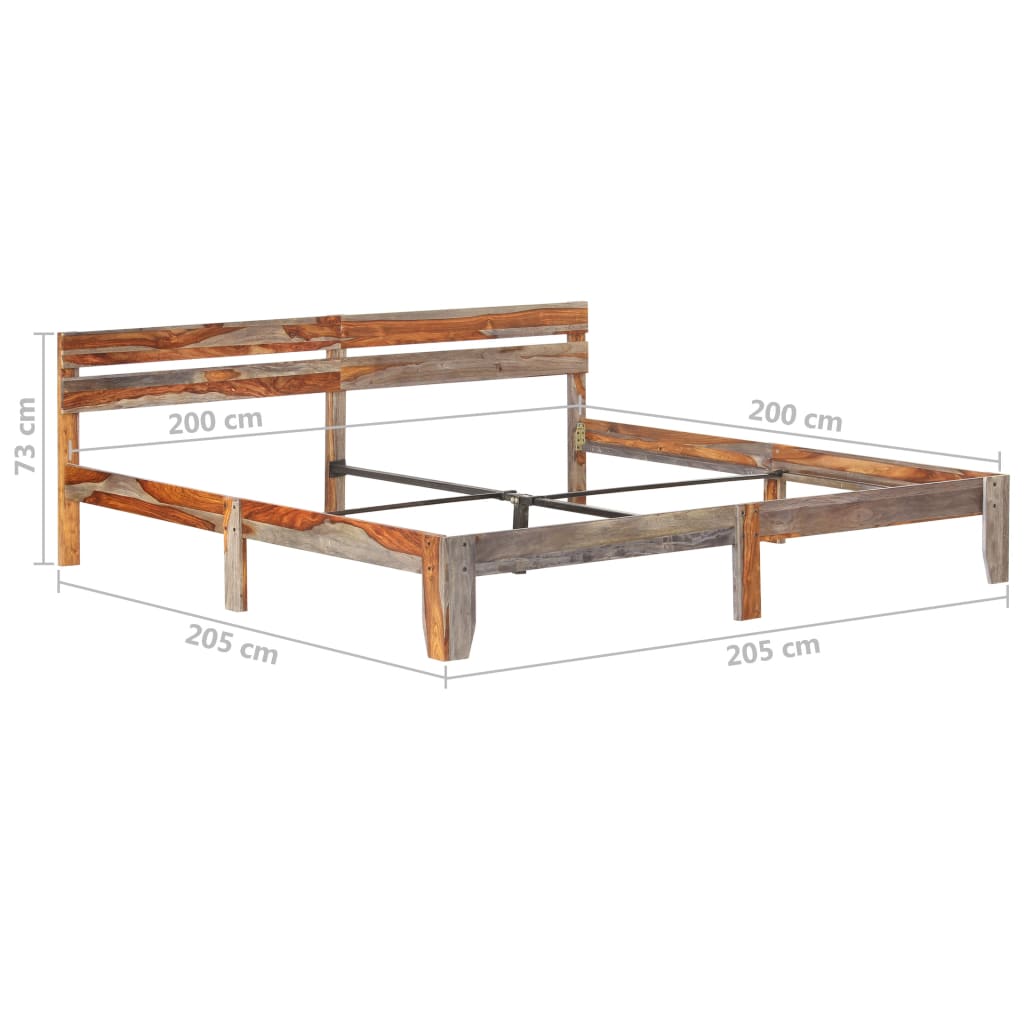 Bedframe Zonder Matras Massief Hout