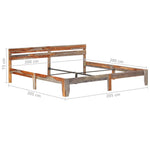 Bedframe Zonder Matras Massief Hout