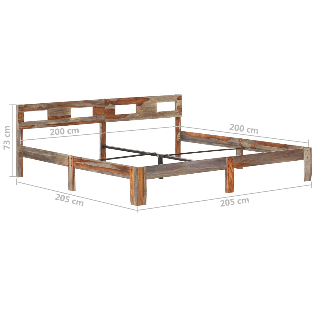 Bedframe Zonder Matras Massief Hout