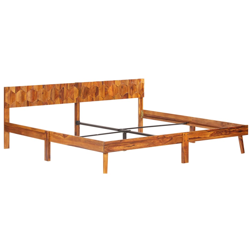 Bedframe Zonder Matras Massief Hout