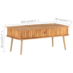 Salontafel 100X50X40 Cm Massief Acaciahout