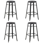 Barkrukken Massief Grenenhout En Staal Zwart