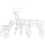 3-Delige Kerstverlichting Rendieren 229 Led's