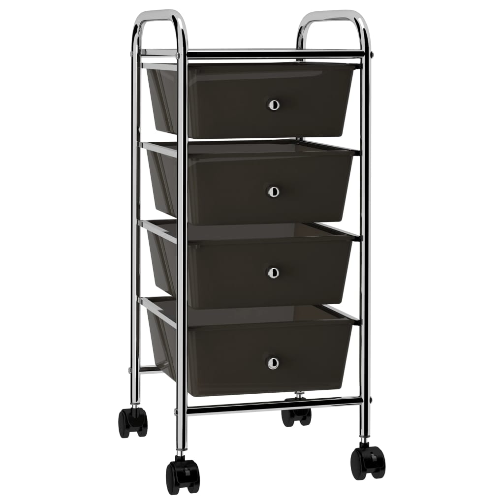 Opbergtrolley Met 4 Lades Mobiel Kunststof