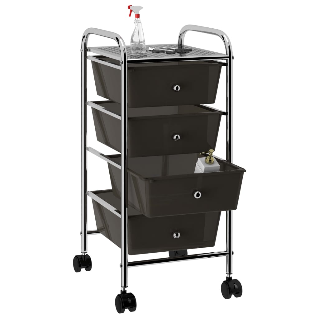 Opbergtrolley Met 4 Lades Mobiel Kunststof