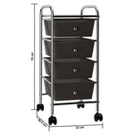 Opbergtrolley Met 4 Lades Mobiel Kunststof