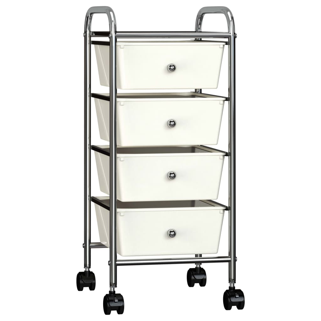 Opbergtrolley Met 4 Lades Mobiel Kunststof