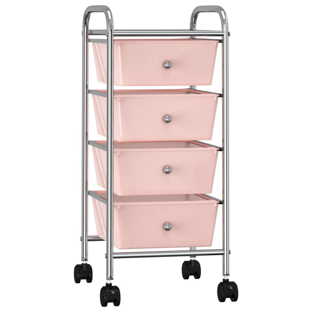 Opbergtrolley Met 4 Lades Mobiel Kunststof