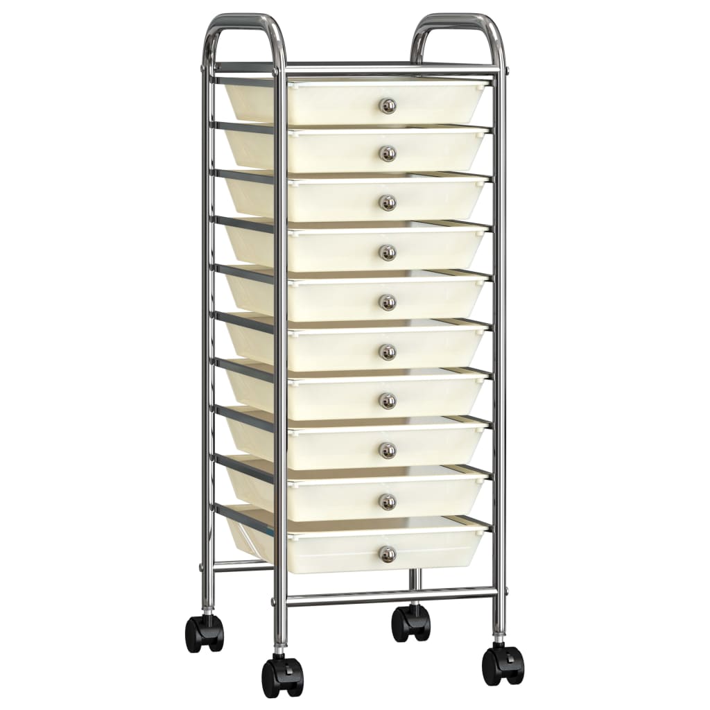 Opbergtrolley Met 4 Lades Mobiel Kunststof