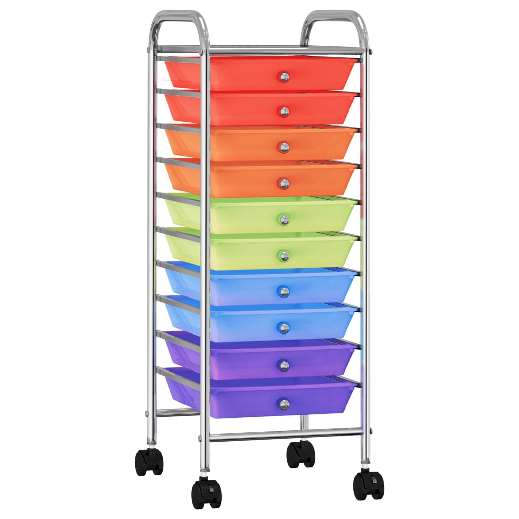 Opbergtrolley Met 4 Lades Mobiel Kunststof