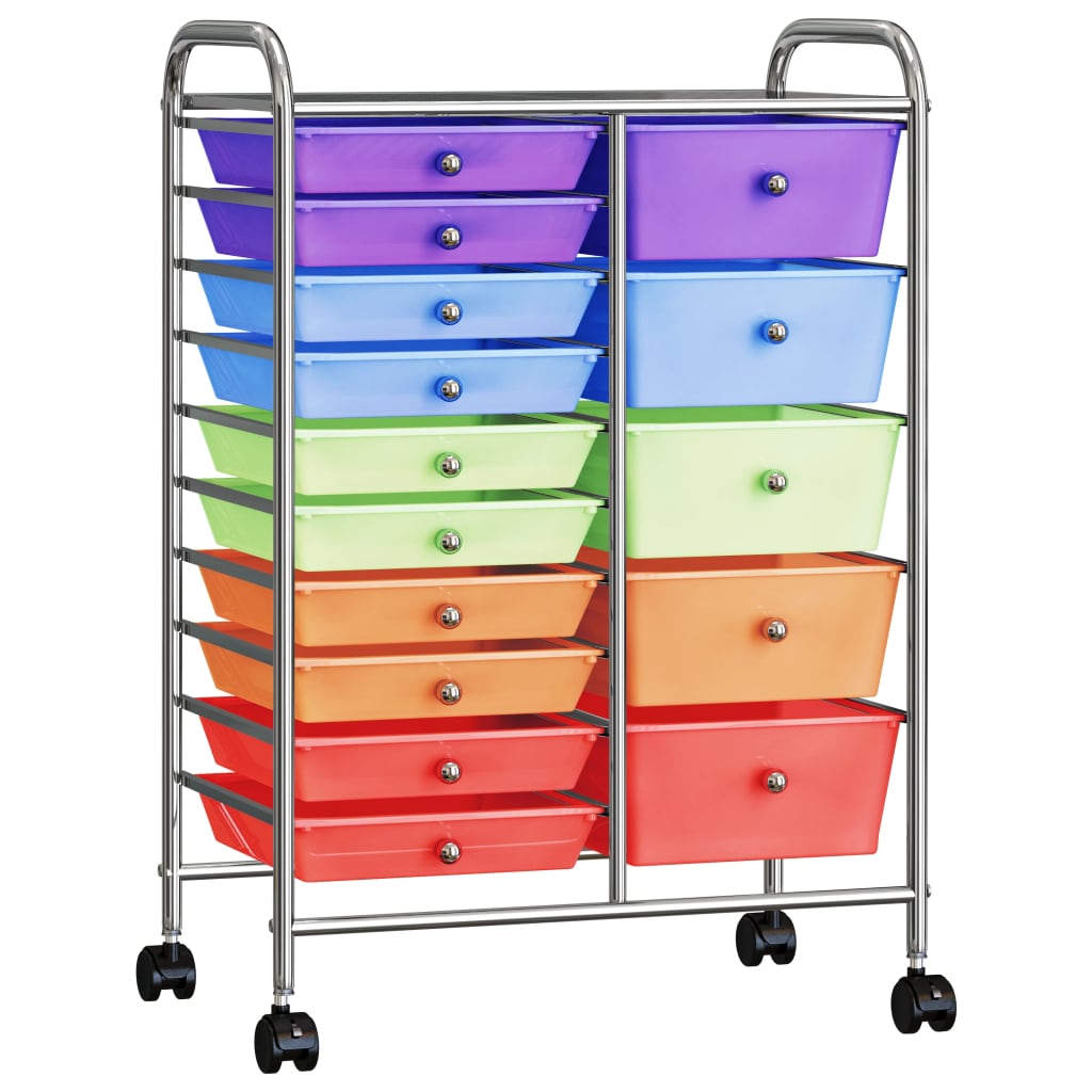 Opbergtrolley Met 4 Lades Mobiel Kunststof