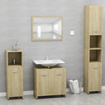 Badkamerkast 60X33X61 Cm Bewerkt Hout Sonoma Eikenkleurig