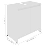 Badkamerkast 60X33X61 Cm Bewerkt Hout