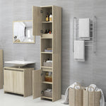 Badkamerkast 30X30X183,5 Cm Bewerkt Hout Sonoma Eikenkleurig