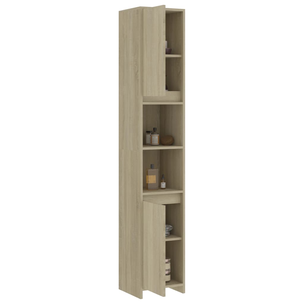Badkamerkast 30X30X183,5 Cm Bewerkt Hout Sonoma Eikenkleurig