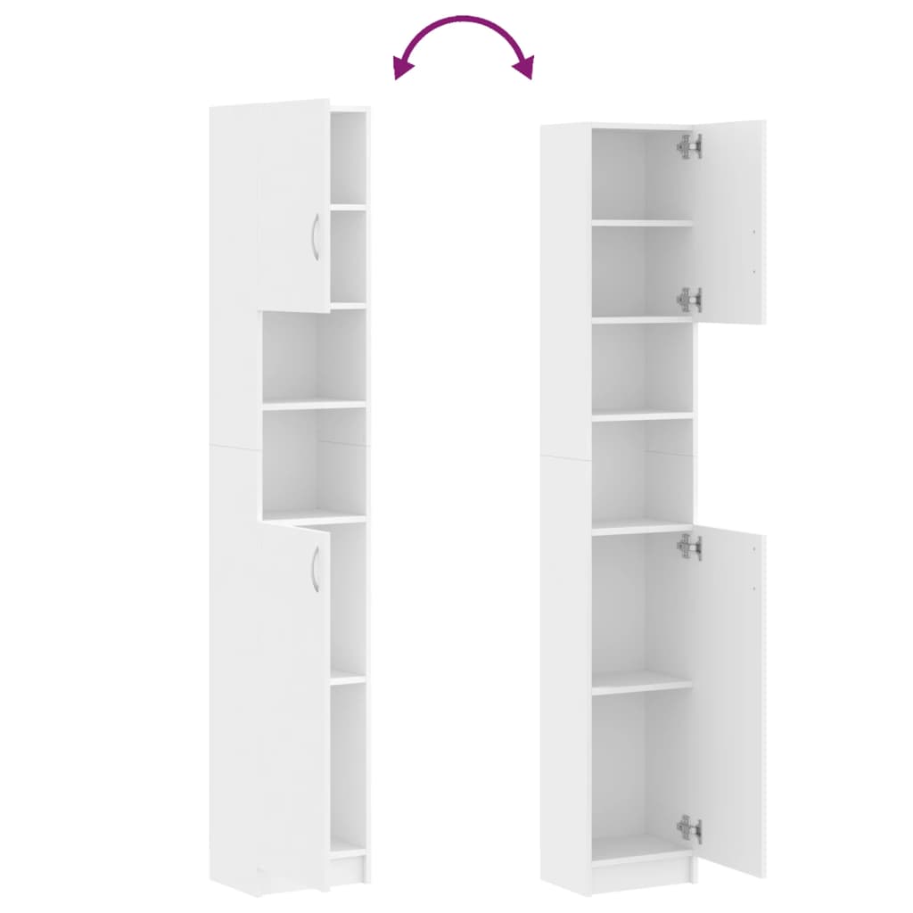 Badkamerkast 32X25,5X190 Cm Bewerkt Hout