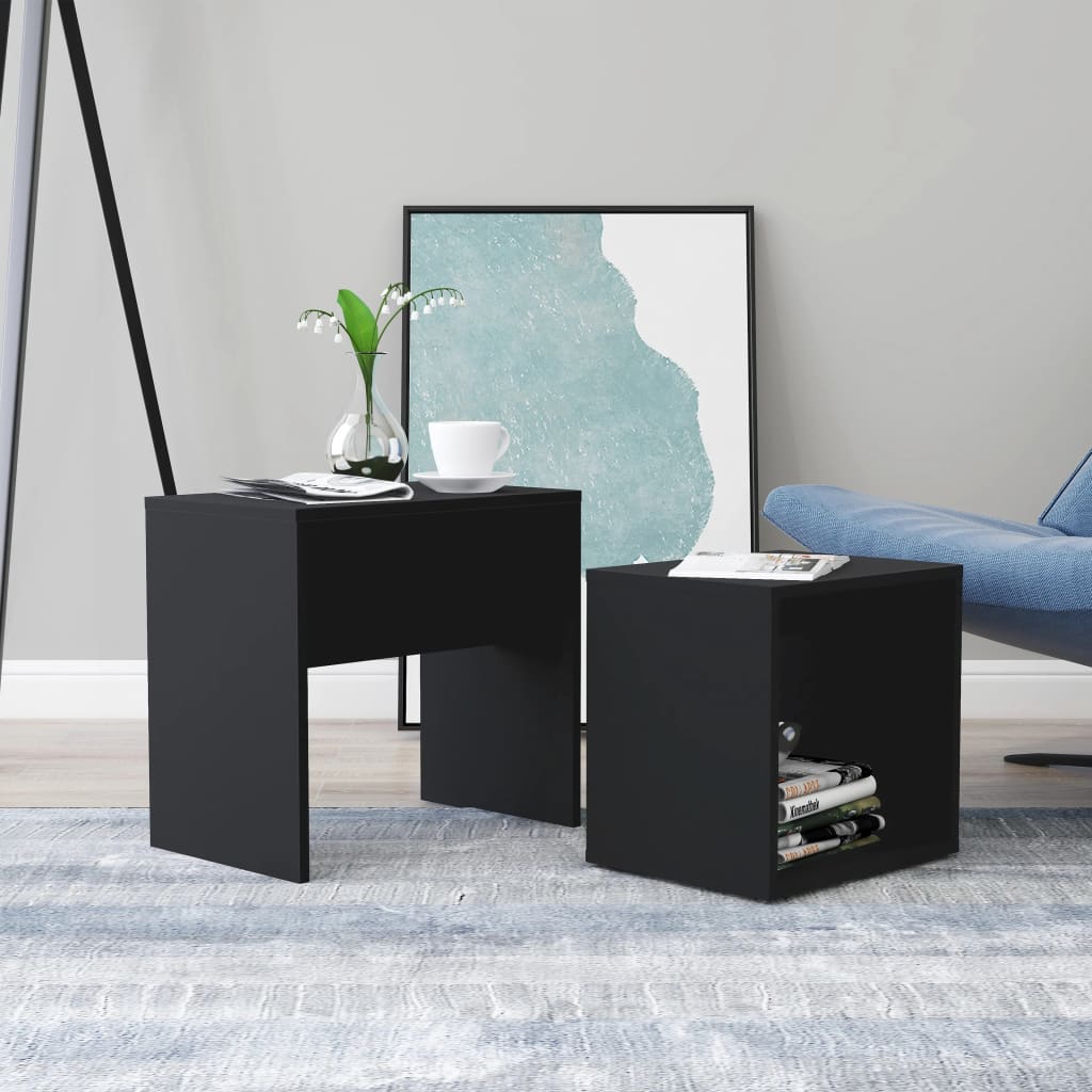 Salontafelset 48X30X45 Cm Bewerkt Hout