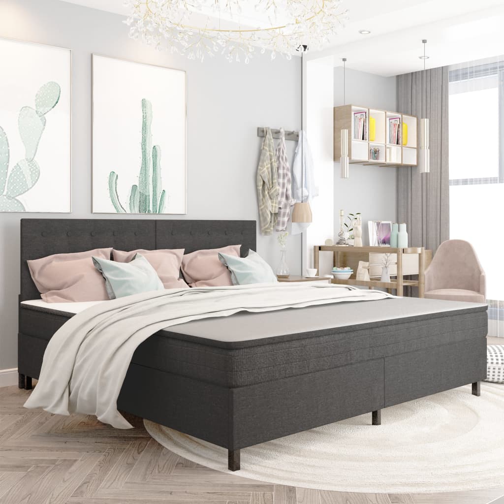 Boxspring Stof Donkergrijs