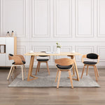 Eetkamerstoelen Gebogen Hout En Kunstleer