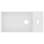 Wastafel Met Overloop Keramiek Mat