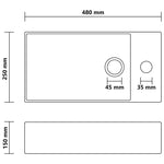 Wastafel Met Overloop Keramiek Mat