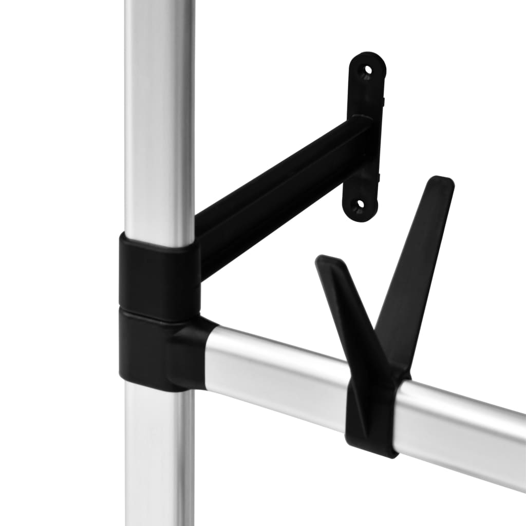 Kledingkastsysteem Met Stangen En Schap Telescopisch Aluminium