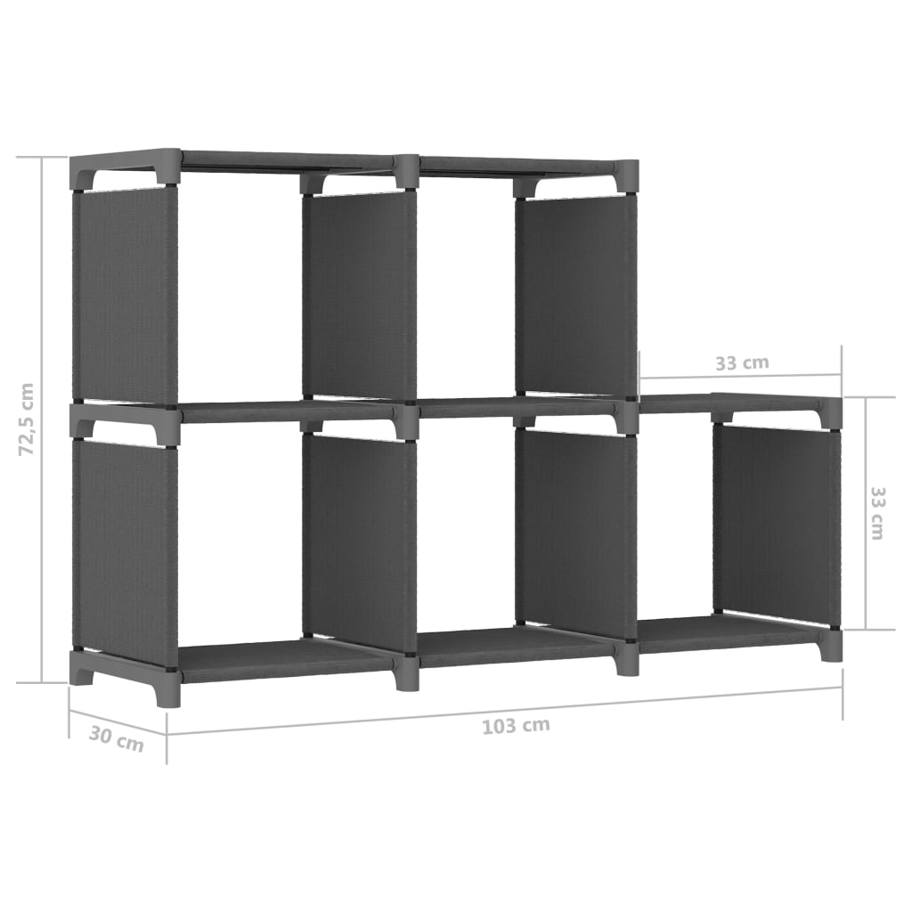 Kast Met 5 Vakken 103X30X72,5 Cm Stof