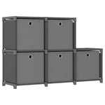 Kast Met 4 Vakken 69X30X72,5 Cm Stof Grijs