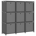 Kast Met 4 Vakken 69X30X72,5 Cm Stof Grijs