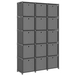 Kast Met 4 Vakken 69X30X72,5 Cm Stof Grijs