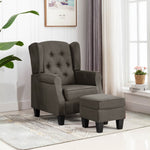 Fauteuil Met Voetenbankje Stof