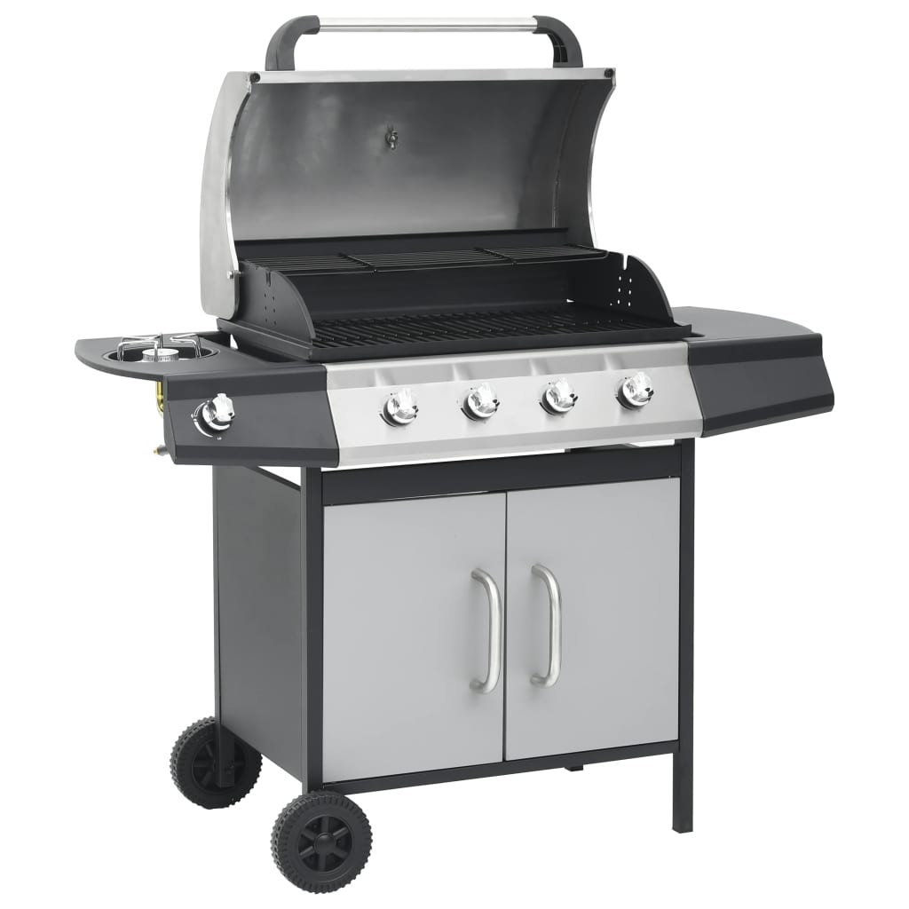 Gasbarbecue 4+1 Kookzone Staal Zwart