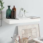 Wandschap Zwevend 40X23X3,8 Cm Mdf Hoogglans Wit