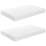 Wandschappen Zwevend 40X23X3,8 Cm Mdf Hoogglans Wit