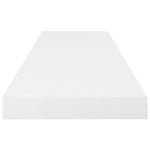 Wandschap Zwevend 80X23,5X3,8 Cm Mdf Hoogglans Wit