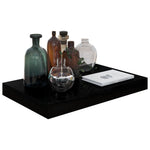 Wandschappen Zwevend 40X23X3,8 Cm Mdf Hoogglans Zwart