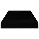 Wandschappen Zwevend 50X23X3,8 Cm Mdf Hoogglans Zwart