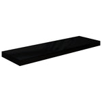 Wandschap Zwevend 80X23,5X3,8 Cm Mdf Hoogglans Zwart