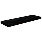 Wandschappen Zwevend 80X23,5X3,8 Cm Mdf Hoogglans Zwart
