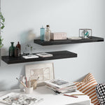Wandschappen Zwevend 80X23,5X3,8 Cm Mdf Hoogglans Zwart