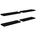 Wandschappen Zwevend 80X23,5X3,8 Cm Mdf Hoogglans Zwart